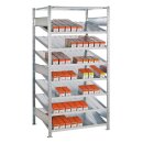 Kanban-Regal, Anbaufeld, einseitig, BxTxH 1000x600x2000...
