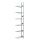 Reifen-/Räderregal, Anbaufeld, verzinkt, BxTxH 1300x400x4500 mm, 6 Lagerebenen, Fachlast 150 kg