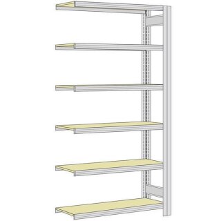BERT-Großfachregal 250 kg Anbaufeld  Stecksystem verzinkt HxBxT 2500x1005x500 mm
