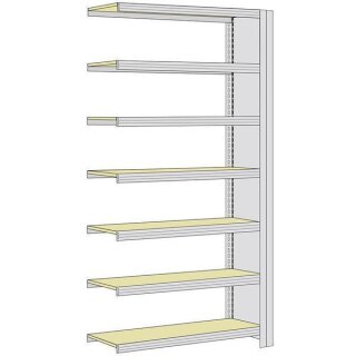 BERT-Archivregal Vollblech-Seitenwand Anbaufeld verzinkt HxBxT 2500x1695x300 mm