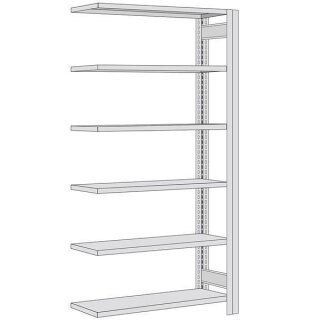 BERT-Büroregal verzinkt Anbaufeld HxBxT 2000x1285x300 mm Stecksystem Stahlblech