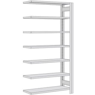 BERT-Büroregal verzinkt Anbaufeld HxBxT 2325x875x600 mm Stecksystem Stahlblech