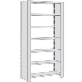 BERT-B&uuml;roregal RAL 7035 Seitenwand-Vollblech -...