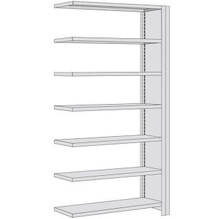 BERT-B&uuml;roregal RAL 7035 Seitenwand-Vollblech -...