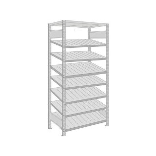 BERT-Kanban-Regal einseitig Grundfeld HxBxT 2000x1005x800 mm Stecksystem verzi.