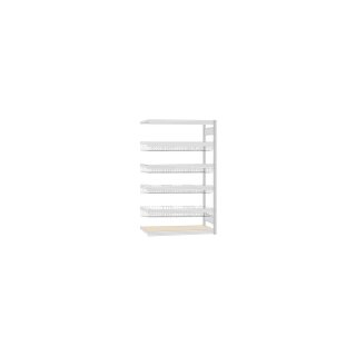BERT-Kleinteileregal mit Gitterwannen Anbaufeld HxBxT 2000x875x400 mm 4 Ebenen