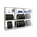 BERT-Garagenregal - Set 2 1 x Grundfeld + 2 x Anbaufeld...