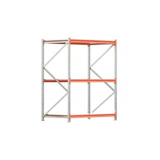 EMMA-Lagerregal  Grundfeld mit Stahlboden  HxBxT 2000x1850x800 mm Rahmen verzinkt
