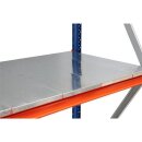 EMMA-Lagerregal  Grundfeld mit Stahlboden  HxBxT 2000x1850x800 mm Rahmen verzinkt