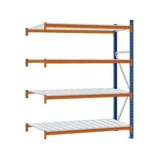 EMMA-Lagerregal Anbaufeld mit Stahlboden HxBxT 2500x2700x1000 mm Rahmen RAL 5010