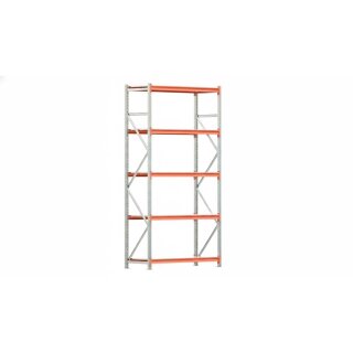 EMMA-Lagerregal  Grundfeld mit Stahlboden  HxBxT 3000x2250x600 mm Rahmen verzinkt