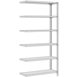 RUDI-Schraubregal 150 - Anbauregal HxBxT 2500x870x600 mm verzinkt Winkelprofil