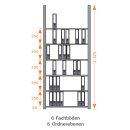 15m Ordnerregal für Standard-Ordner Höhe 2,3m |...